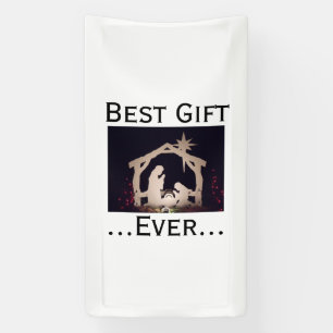 Best Gift Ever Christmas Nativity Story Banner