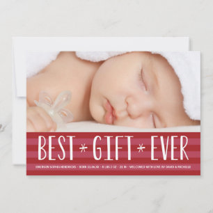 Best Gift Ever Holiday Birth Announcement