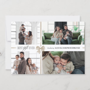 Best Gift Ever Holiday Birth Announcement