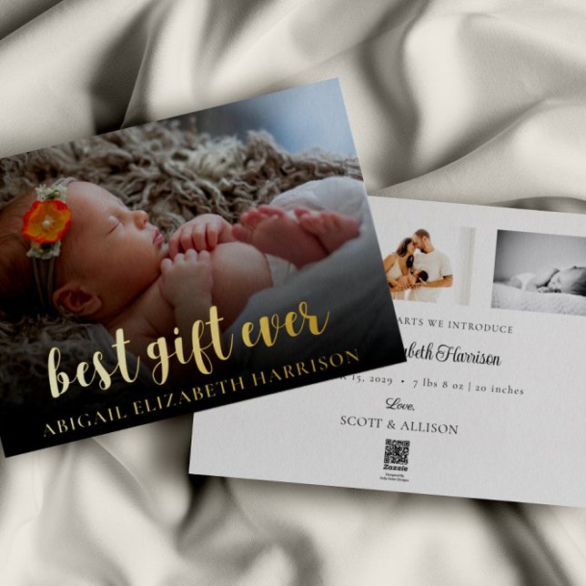 Best Gift Ever New Baby Photo Christmas Card (Creator Uploaded)