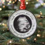 Best Gift Ever Ultrasound Baby Photo Faux Marble Metal Tree Decoration<br><div class="desc">Celebrate the precious gift your newest family member with a stylish one photo round metal ornament. Gender neutral design is suitable for a new baby boy or girl. Wording and picture on this template are simple to personalize. (IMAGE & TEXT DESIGN TIPS: 1) To adjust position of wording, add spaces...</div>