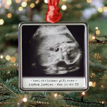 Best Gift Ever Ultrasound Baby Photo Simple Square Metal Tree Decoration<br><div class="desc">Celebrate the precious gift your newest family member with a stylish one photo square metal ornament. Gender neutral design is suitable for a new baby boy or girl. Wording and picture on this template are simple to personalize. (IMAGE DESIGN TIP: To center the photo exactly how you want, crop it...</div>