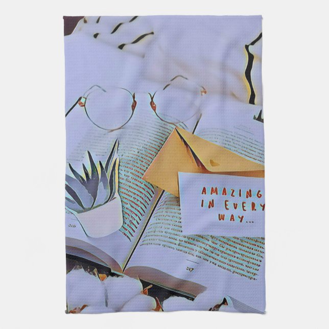 Best gift for book lover tea towel (Vertical)