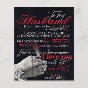 Best Gift For Husband To My Husband Quotes Flyer