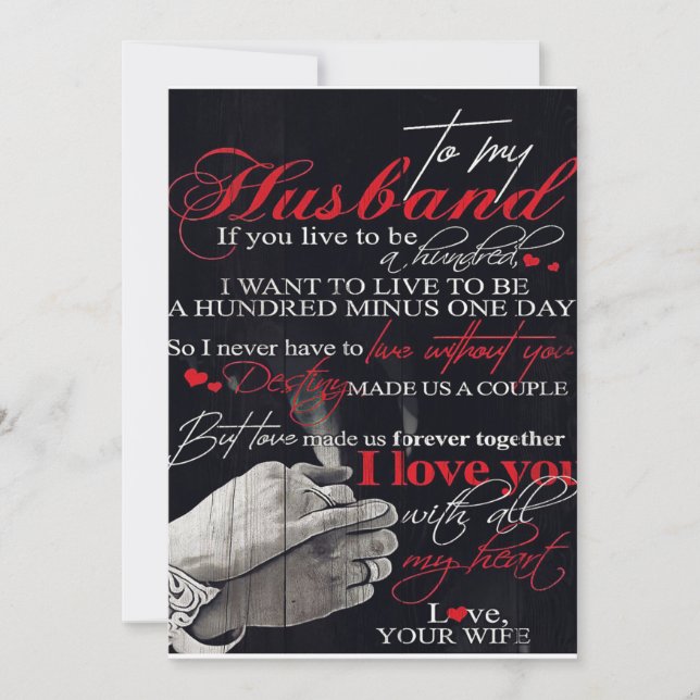 Best Gift For Husband | To My Husband Quotes Holiday Card (Front)