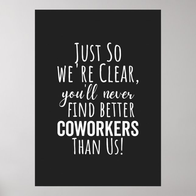 BEST GIFT FOR LEAVING COWORKERS POSTER (Front)