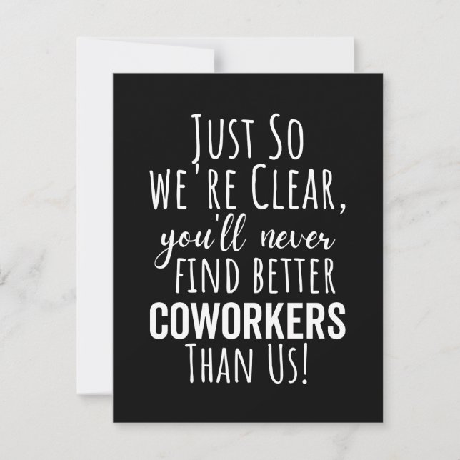 BEST GIFT FOR LEAVING COWORKERS SAVE THE DATE (Front)