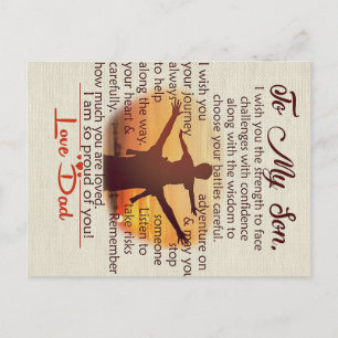 Best Gift For Son   To My Son Quotes Announcement Postcard