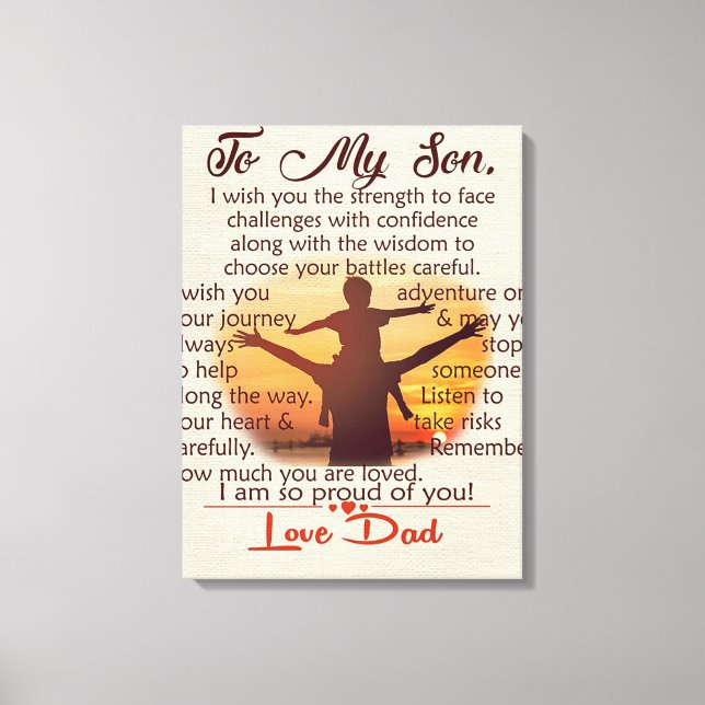 Best Gift For Son | To My Son Quotes Canvas Print (Front)