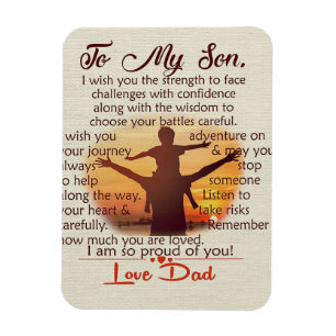 Best Gift For Son To My Son Quotes Magnet