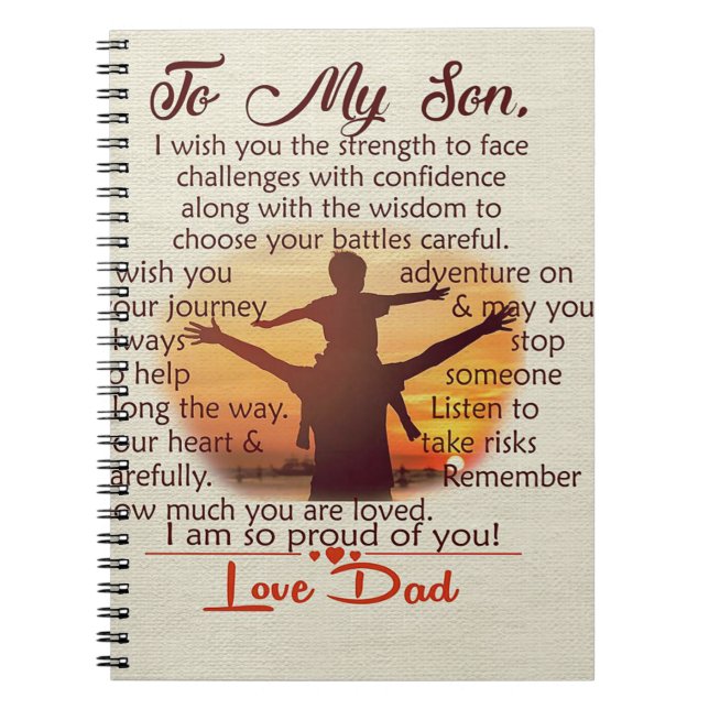 Best Gift For Son | To My Son Quotes Notebook (Front)