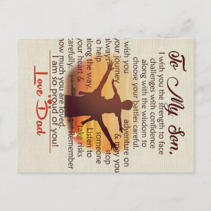 Best Gift For Son   To My Son Quotes Postcard