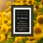 Best Gift!  Retirement blessings tabletop Plaque<br><div class="desc">Blessings for the retiree</div>