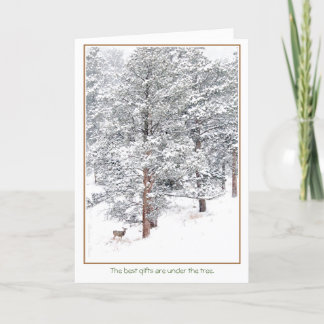 Best gifts are under the tree. holiday card
