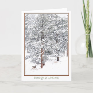 Best gifts are under the tree. holiday card