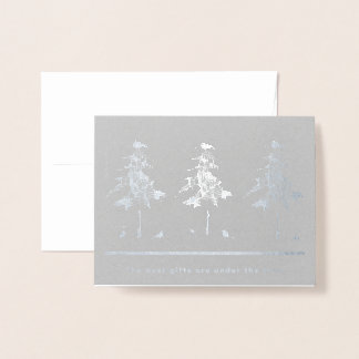 Best gifts are under the trees. (birds): foil card