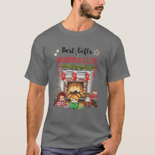 Best Gifts Of Grandma Life Fireplace Christmas Gif T-Shirt