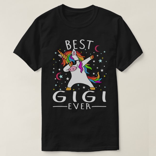 Best gigi Ever Dabbing Unicorn  T-Shirt (Design Front)