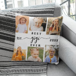Best GiGi Ever - Grandchildren Photo Collage Cushion<br><div class="desc">Celebrate the "Best GiGi Ever" with this personalised Grandchildren Photo Collage Throw Pillow. This heartfelt gift showcases a beautifully arranged collage of cherished photos capturing special moments, complemented by a heartfelt message. Made from high-quality, soft fabric, it offers both comfort and style to any space. The removable cover is machine...</div>