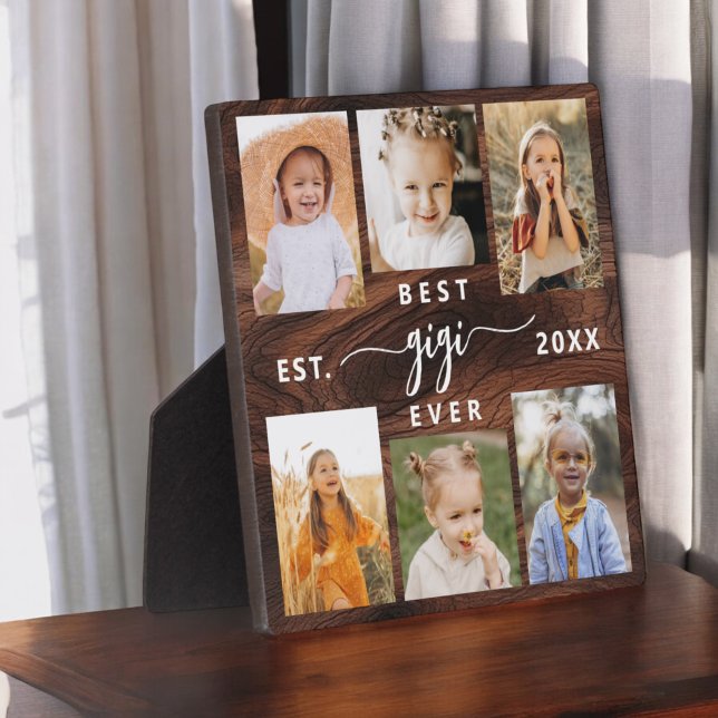 Best GiGi Ever - Grandchildren Wood Photo Collage Plaque (Creator Uploaded)