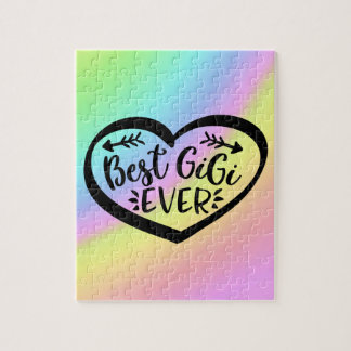 Best Gigi Ever Heart Gift Jigsaw Puzzle