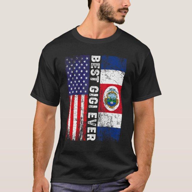Best Gigi Ever  Mother's Day Costa Rica Us Flag T-Shirt (Front)