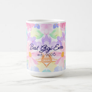 Best Gigi Mother's Day Watercolor Floral Coffee Mug