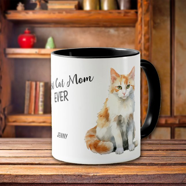Best Ginger and White Cat Mum Ever Mug (Creator Uploaded)
