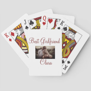 Best Girlfriend add name valentine add couple imag Playing Cards