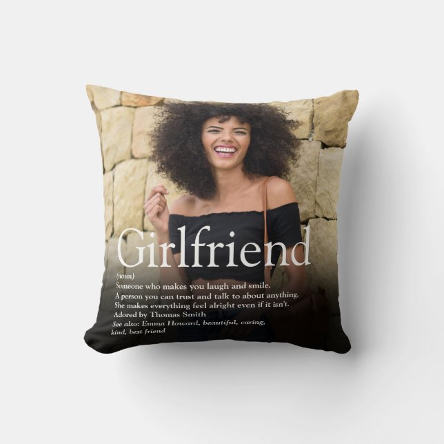 Best Girlfriend Ever Definition Photo Cushion (Front)