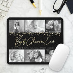 Best Glamma Ever Gold Glitter 6 Photo Collage Chic Mouse Pad<br><div class="desc">“Best Glamma Ever.” Too glamourous to be just “Grandma”, but loving every minute with her grandkids. A stylish, glam visual of gold foil handwritten script and gold glitter foil confetti dots overlay a black background. Add six, cherished photos of your choice and customise the name(s)/message, for the perfect modern, stylish,...</div>
