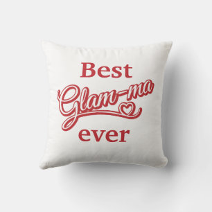 Best Glamma Ever Photo red/white Pillow