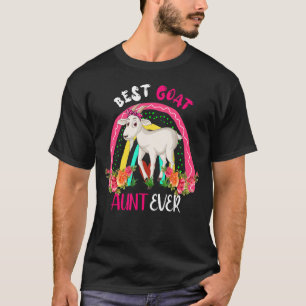 Best Goat Aunt Ever Cute Goat Bow Tie Farm Mother' T-Shirt