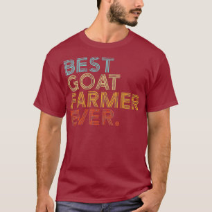 Best Goat Farmer Ever Retro  I Vintage Farming T-Shirt