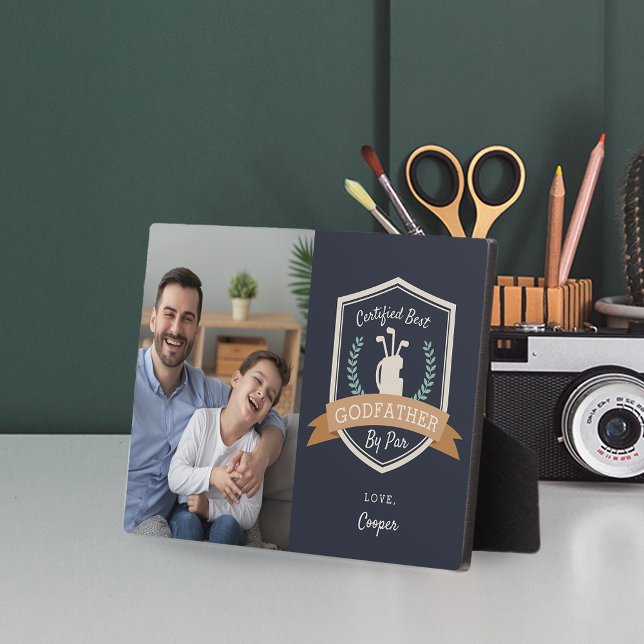 Best Godfather By Par | Father's Day Golf Photo Plaque (Creator Uploaded)