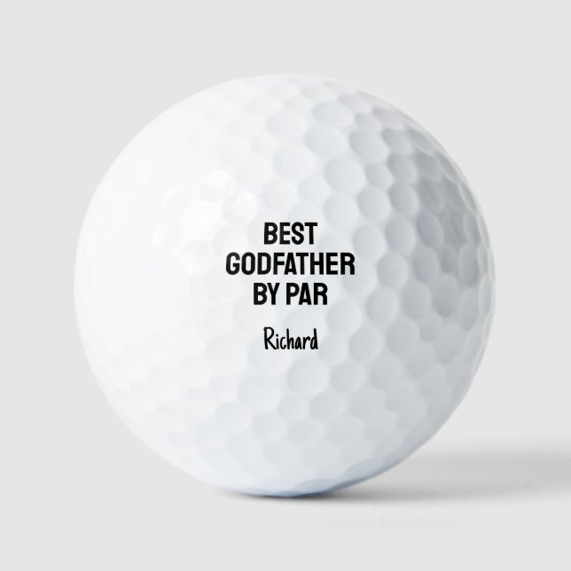Best Godfather By Par Golf Gifts For Godfather Golf Balls (Front)