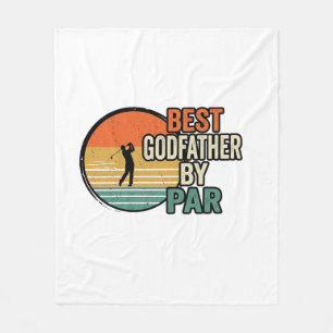 Best Godfather by Par Vintage Golf Vector Design_1 Fleece Blanket