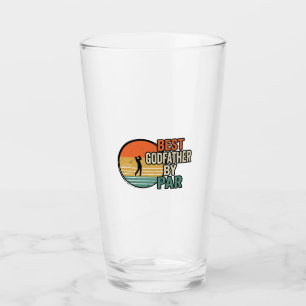 Best Godfather by Par Vintage Golf Vector Design_1 Glass