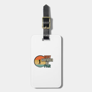 Best Godfather by Par Vintage Golf Vector Design_1 Luggage Tag