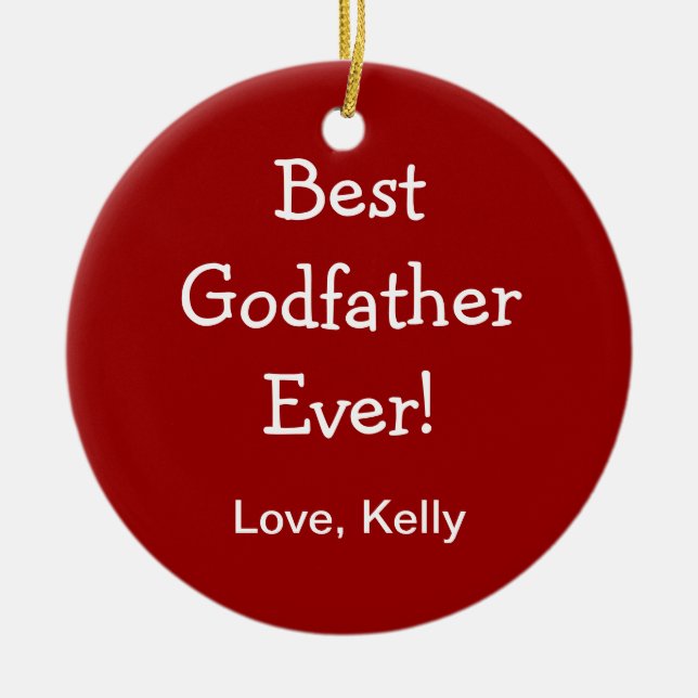 Best Godfather Ceramic Tree Decoration (Front)
