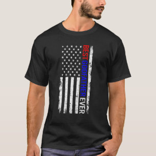 Best Godfather Ever American Flag Father's Day T-Shirt
