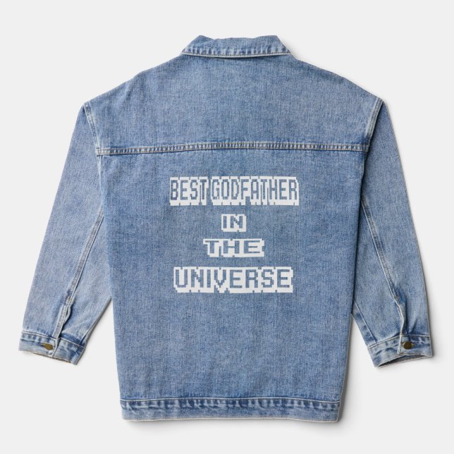 Best Godfather In The Universe  Denim Jacket (Back)
