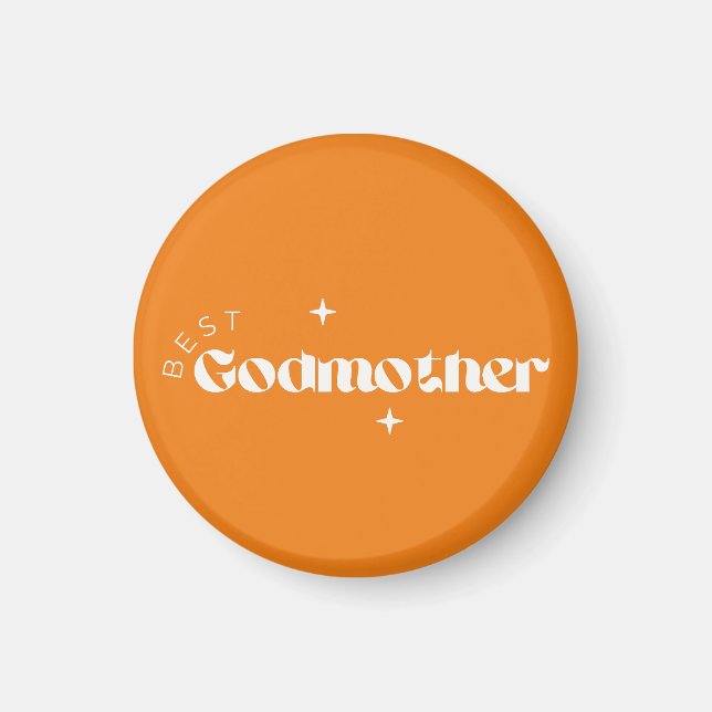 Best Godmother Card (Mustard Background) Magnet (Front)