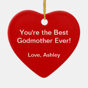 Best Godmother Ceramic Tree Decoration