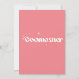 Best Godmother - Flat Card Pink