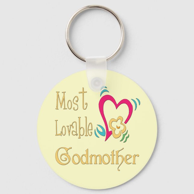 Best Godmother Gifts Key Ring (Front)