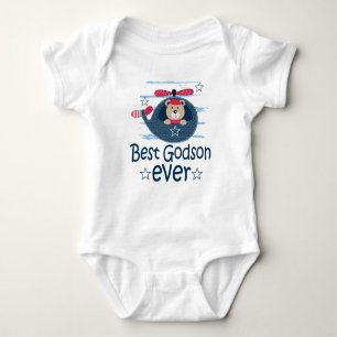 Best Godson Ever Godchild Bear Baby Bodysuit