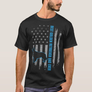 Best Golden Dad Ever Golden Retriever Dog American T-Shirt