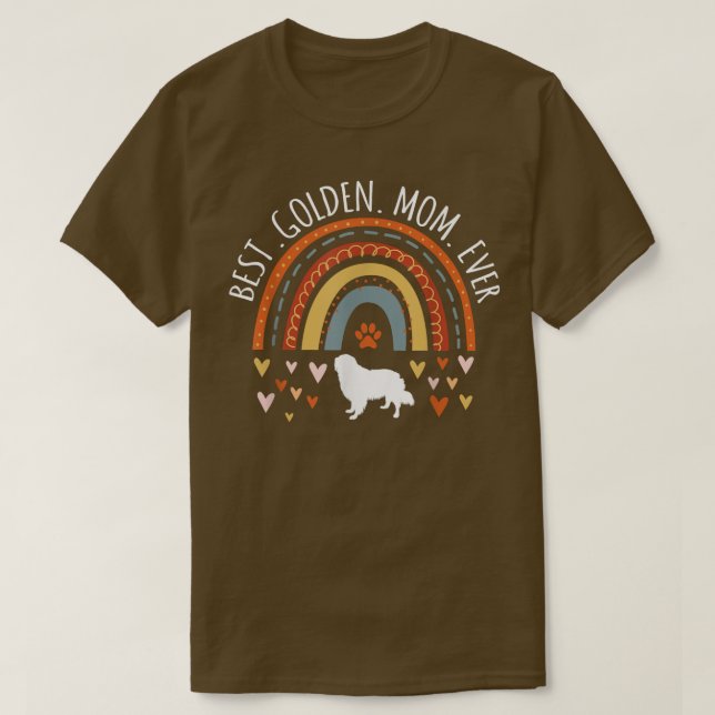 Best Golden Mum Ever Rainbow Gifts Golden Retrieve T-Shirt (Design Front)