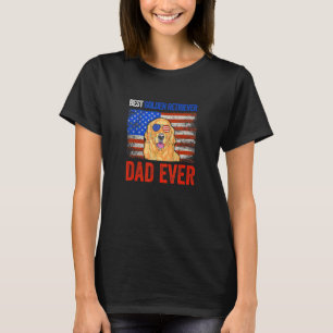 Best Golden Retriever Dad Ever American Flag Fathe T-Shirt
